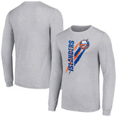 NHL New York Islanders Starter Color Scratch Long-Sleeve T-Shirt - Heather Gray