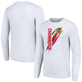 NHL Chicago Blackhawks Starter Color Scratch Long-Sleeve T-Shirt - White