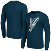 NHL Tampa Bay Lightning Starter Color Scratch Long-Sleeve T-Shirt - Navy