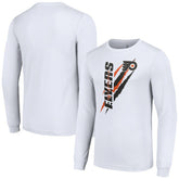 NHL Philadelphia Flyers Starter Color Scratch Long-Sleeve T-Shirt - White