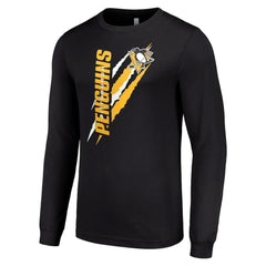 NHL Pittsburgh Penguins Starter Color Scratch Long-Sleeve T-Shirt - Black