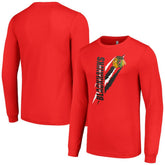 NHL Chicago Blackhawks Starter Color Scratch Long-Sleeve T-Shirt - Red