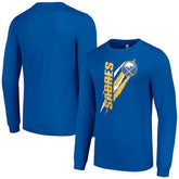 NHL Buffalo Sabres Starter Color Scratch Long-Sleeve T-Shirt - Royal
