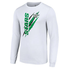 NHL Dallas Stars Starter Color Scratch Long-Sleeve T-Shirt - White