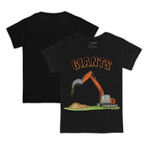 San Francisco Giants Tiny Turnip Youth Excavator T-Shirt - Black T-shirts
