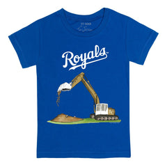 Kansas City Royals Tiny Turnip Youth Excavator T-Shirt - Royal T-shirts
