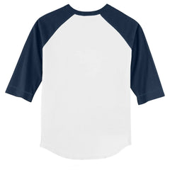 Tampa Bay Rays Tiny Turnip Youth Lilies & Ladybugs 3/4-Sleeve Raglan T-Shirt - White/Navy T-shirts