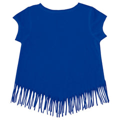 Los Angeles Dodgers Tiny Turnip Girls Youth Mermaid Fringe T-Shirt - Royal T-shirts
