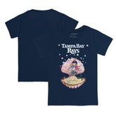 Tampa Bay Rays Tiny Turnip Youth Mermaid T-Shirt - Navy T-shirts