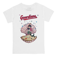 Cleveland Guardians Tiny Turnip Youth Mermaid T-Shirt - White T-shirts