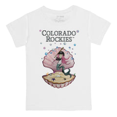 Colorado Rockies Tiny Turnip Youth Mermaid T-Shirt - White T-shirts