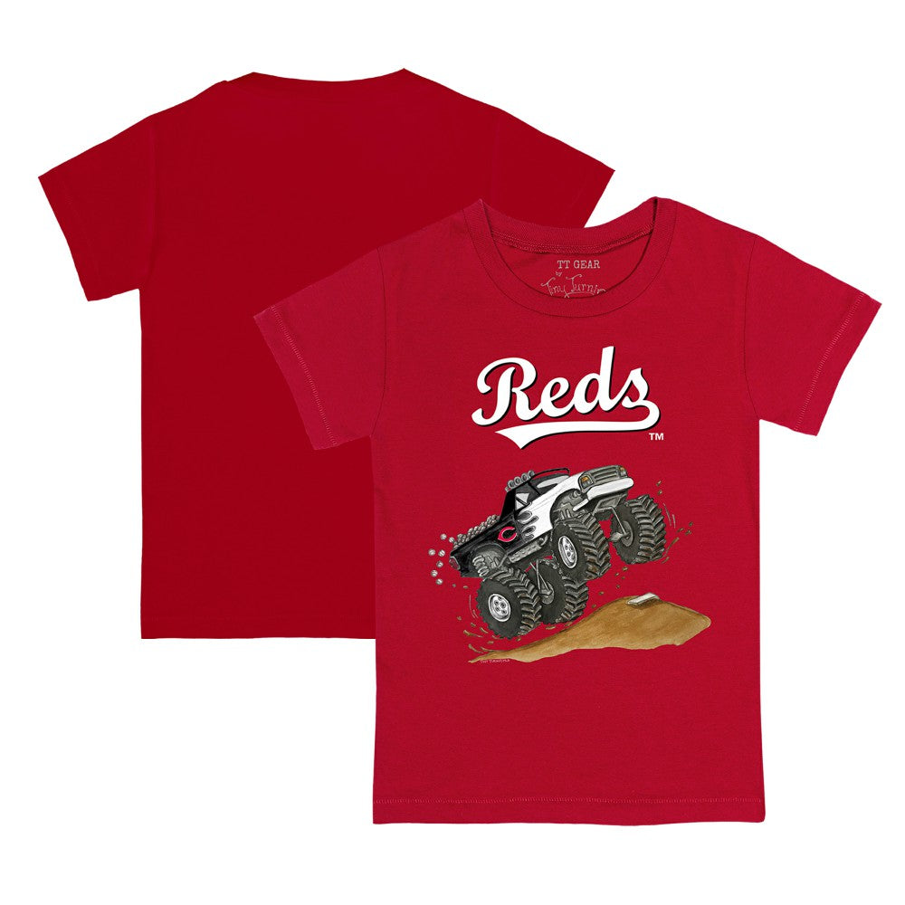 Cincinnati Reds Tiny Turnip Youth Monster Truck T-Shirt - Red T-shirts