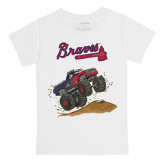 Atlanta Braves Tiny Turnip Youth Monster Truck T-Shirt - White T-shirts