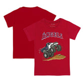Los Angeles Angels Tiny Turnip Youth Monster Truck T-Shirt - Red T-shirts