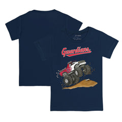 Cleveland Guardians Tiny Turnip Youth Monster Truck T-Shirt - Navy T-shirts