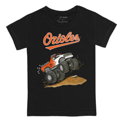 Baltimore Orioles Tiny Turnip Youth Monster Truck T-Shirt - Black T-shirts
