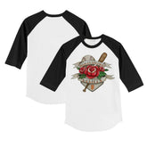 San Francisco Giants Tiny Turnip Youth Tattoo Rose 3/4-Sleeve Raglan T-Shirt - White/Black T-shirts