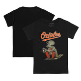 Baltimore Orioles Tiny Turnip Youth Triceratops T-Shirt - Black T-shirts