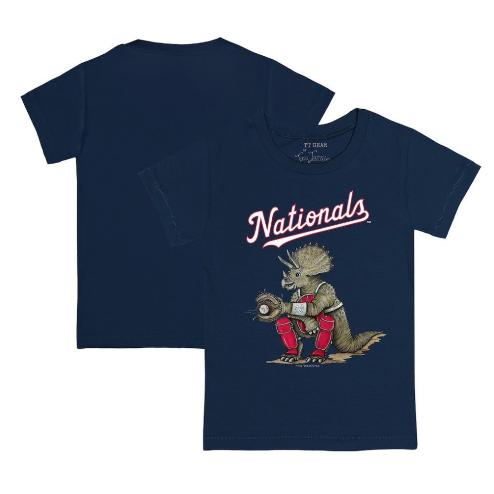 Washington Nationals Tiny Turnip Youth Triceratops T-Shirt - Navy T-shirts