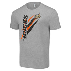 NHL Anaheim Ducks Starter Color Scratch T-Shirt - Heather Gray