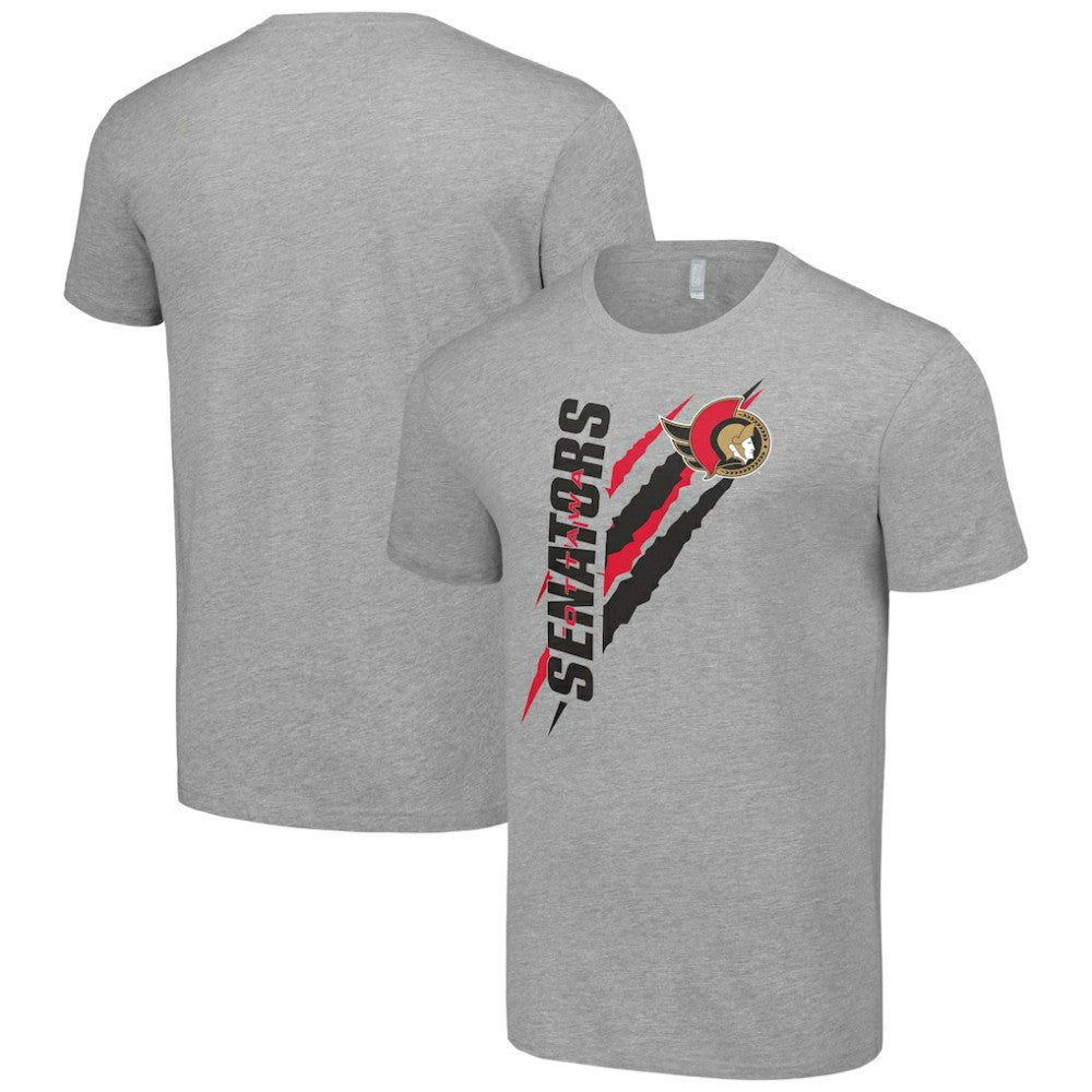 NHL Ottawa Senators Starter Color Scratch T-Shirt - Heather Gray