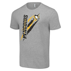 NHL Pittsburgh Penguins Starter Color Scratch T-Shirt - Heather Gray