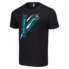 NHL San Jose Sharks Starter Color Scratch T-Shirt - Black