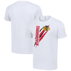 NHL Chicago Blackhawks Starter Color Scratch T-Shirt - White