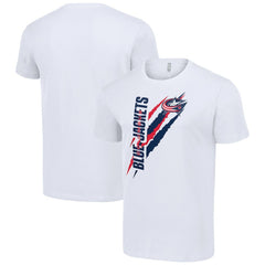 NHL Columbus Blue Jackets Starter Color Scratch T-Shirt - White
