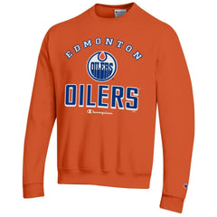 NHL Edmonton Oilers Champion Eco Powerblend Crewneck Sweatshirt - Orange