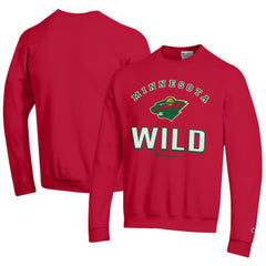 NHL Minnesota Wild Champion Eco Powerblend Crewneck Sweatshirt - Red