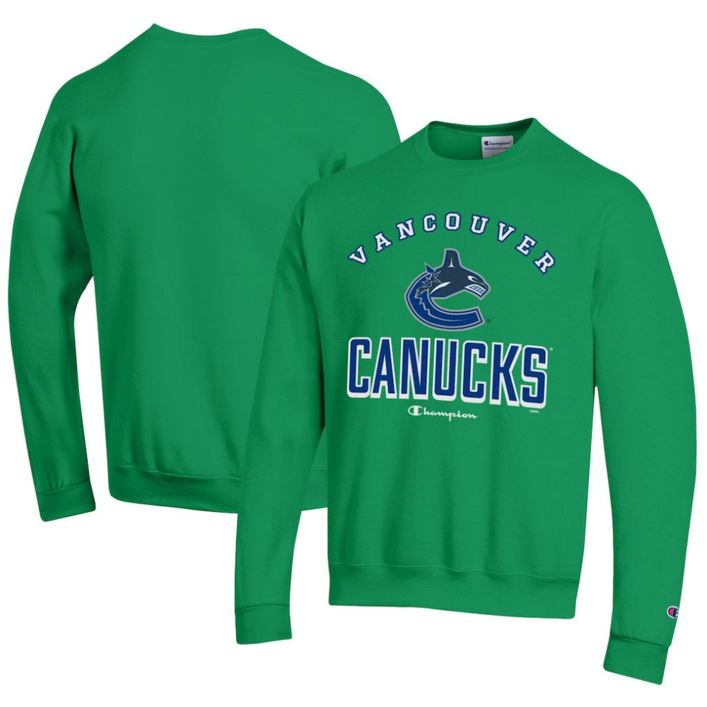 NHL Vancouver Canucks Champion Eco Powerblend Crewneck Sweatshirt - Green