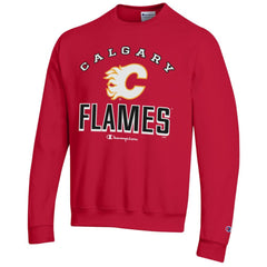 NHL Calgary Flames Champion Eco Powerblend Crewneck Sweatshirt - Red