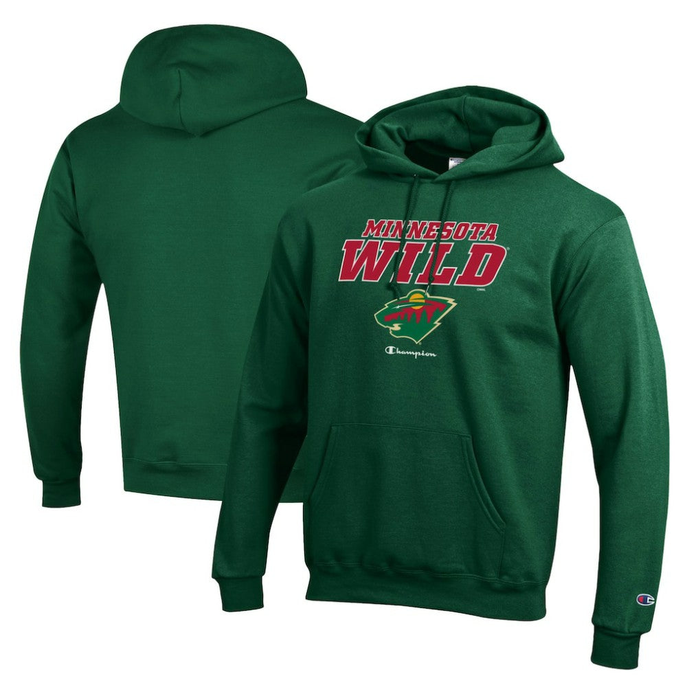 NHL Minnesota Wild Champion Eco Powerblend Pullover Hoodie - Hunter Green