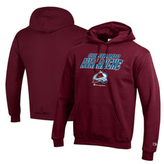 NHL Colorado Avalanche Champion Eco Powerblend Pullover Hoodie - Burgundy