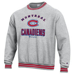 NHL Montreal Canadiens Champion Reverse Weave Yarn Dye Pullover Sweatshirt - Heather Gray