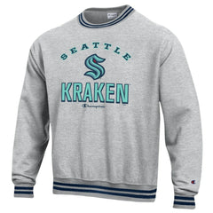 NHL Seattle Kraken Champion Reverse Weave Yarn Dye Pullover Sweatshirt - Heather Gray