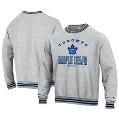NHL Toronto Maple Leafs Champion Reverse Weave Yarn Dye Pullover Sweatshirt - Heather Gray