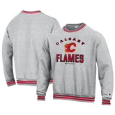 NHL Calgary Flames Champion Reverse Weave Yarn Dye Pullover Sweatshirt - Heather Gray