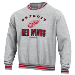 NHL Detroit Red Wings Champion Reverse Weave Yarn Dye Pullover Sweatshirt - Heather Gray