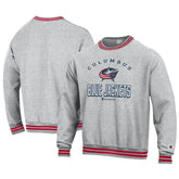 NHL Columbus Blue Jackets Champion Reverse Weave Yarn Dye Pullover Sweatshirt - Heather Gray