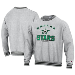 NHL Dallas Stars Champion Reverse Weave Yarn Dye Pullover Sweatshirt - Heather Gray