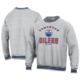 NHL Edmonton Oilers Champion Reverse Weave Yarn Dye Pullover Sweatshirt - Heather Gray