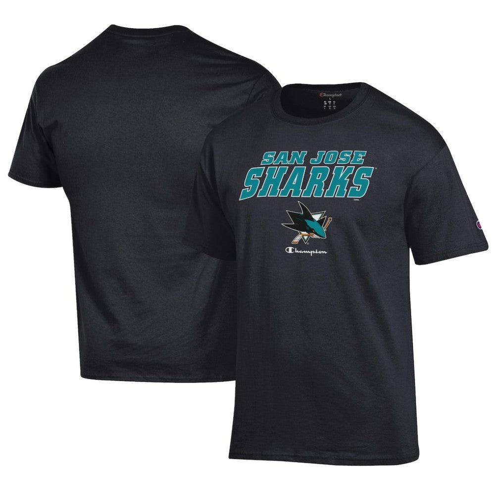 NHL San Jose Sharks Champion Jersey T-Shirt - Black