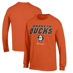 NHL Anaheim Ducks Champion Long-Sleeve Jersey T-Shirt - Orange