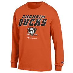 NHL Anaheim Ducks Champion Long-Sleeve Jersey T-Shirt - Orange