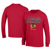 NHL Chicago Blackhawks Champion Long-Sleeve Jersey T-Shirt - Red