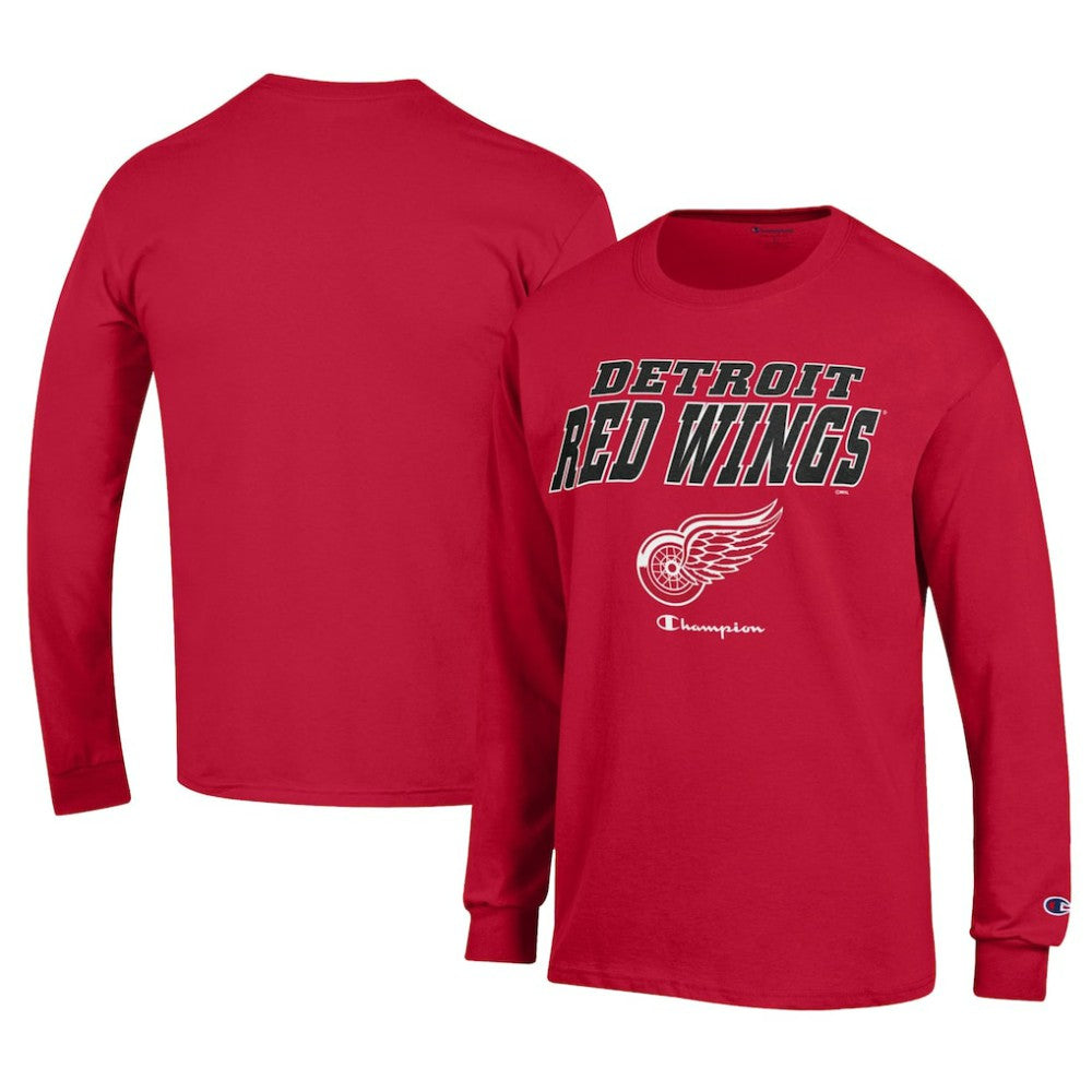NHL Detroit Red Wings Champion Long-Sleeve Jersey T-Shirt - Red