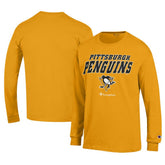 NHL Pittsburgh Penguins Champion Long-Sleeve Jersey T-Shirt - Gold