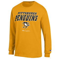 NHL Pittsburgh Penguins Champion Long-Sleeve Jersey T-Shirt - Gold